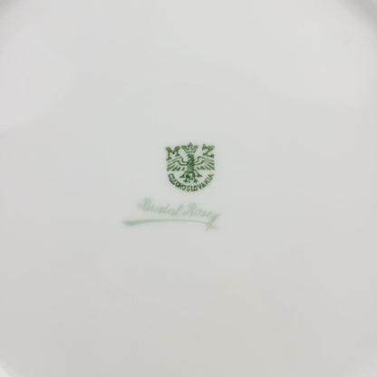 MZ Bridal Rose Floral Dinner Plate, Made in Czechoslovakia