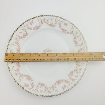 MZ Bridal Rose Floral Dinner Plate, Made in Czechoslovakia