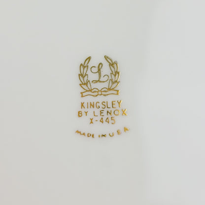 Lenox Kingsley Dinner Plate, Platinum Trim, c.1954-79 USA