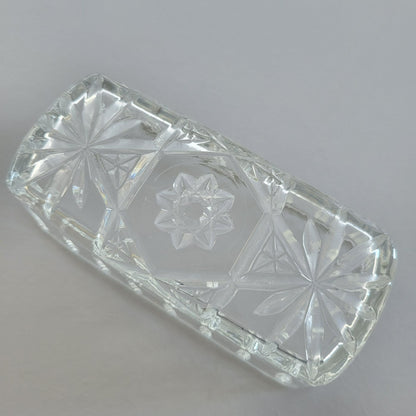 Anchor Hocking "Prescut Clear" Covered Butter Dish, c.1960s USA