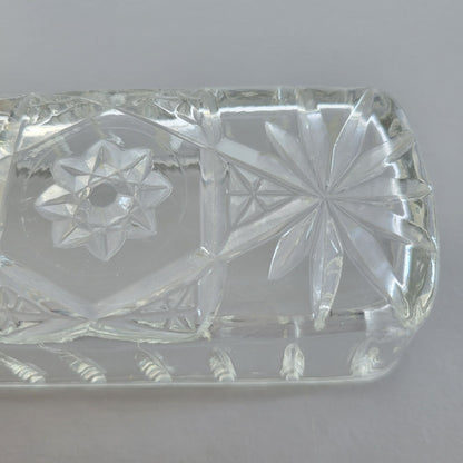Anchor Hocking "Prescut Clear" Covered Butter Dish, c.1960s USA