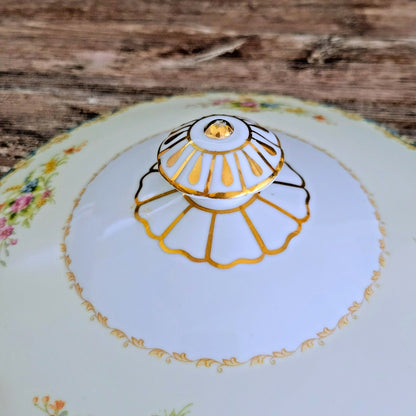 Noritake Rose China RO1 Covered Serving Bowl, c.1945-48 Occupied Japan