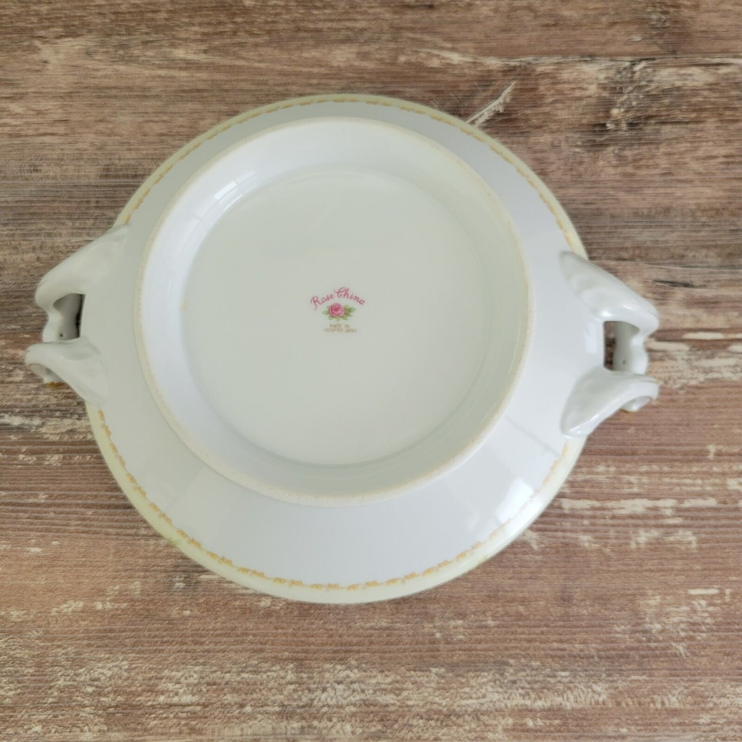 Noritake Rose China RO1 Covered Serving Bowl, c.1945-48 Occupied Japan