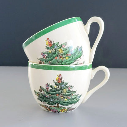 Spode  Christmas Tree Cup Set of 2, England c.1990s
