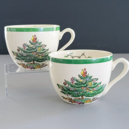 Spode  Christmas Tree Cup Set of 2, England c.1990s