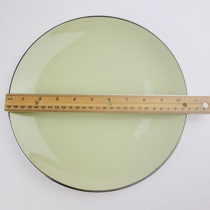 Franciscan Willow Green Dinner Plate, Platinum Trim Coupe Shape, c.1953 USA