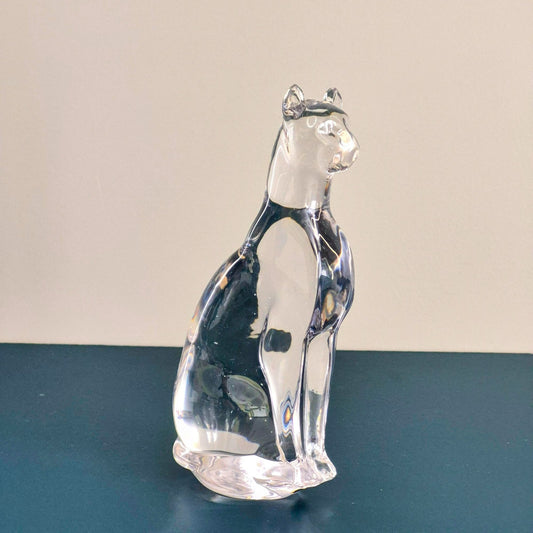 Silvestri Art Glass Sitting Cat Figurine