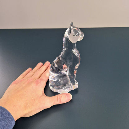 Silvestri Art Glass Sitting Cat Figurine
