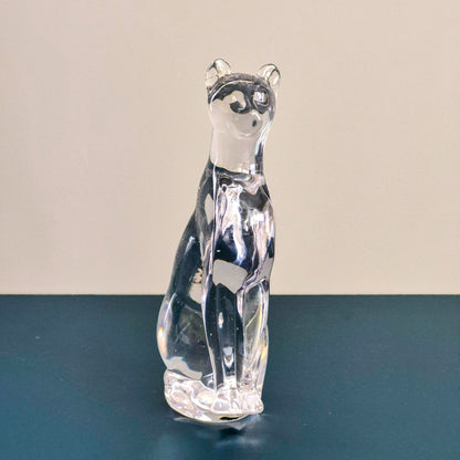 Silvestri Art Glass Sitting Cat Figurine