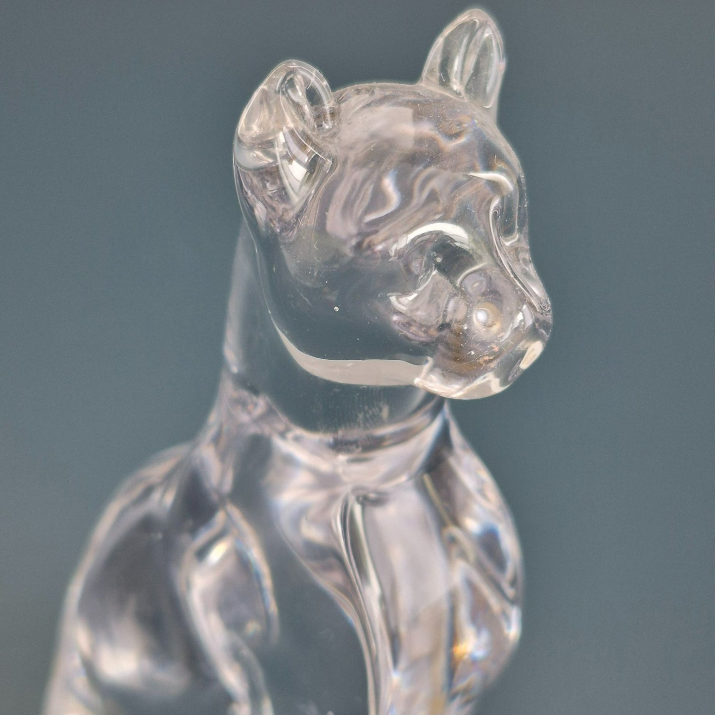 Silvestri Art Glass Sitting Cat Figurine