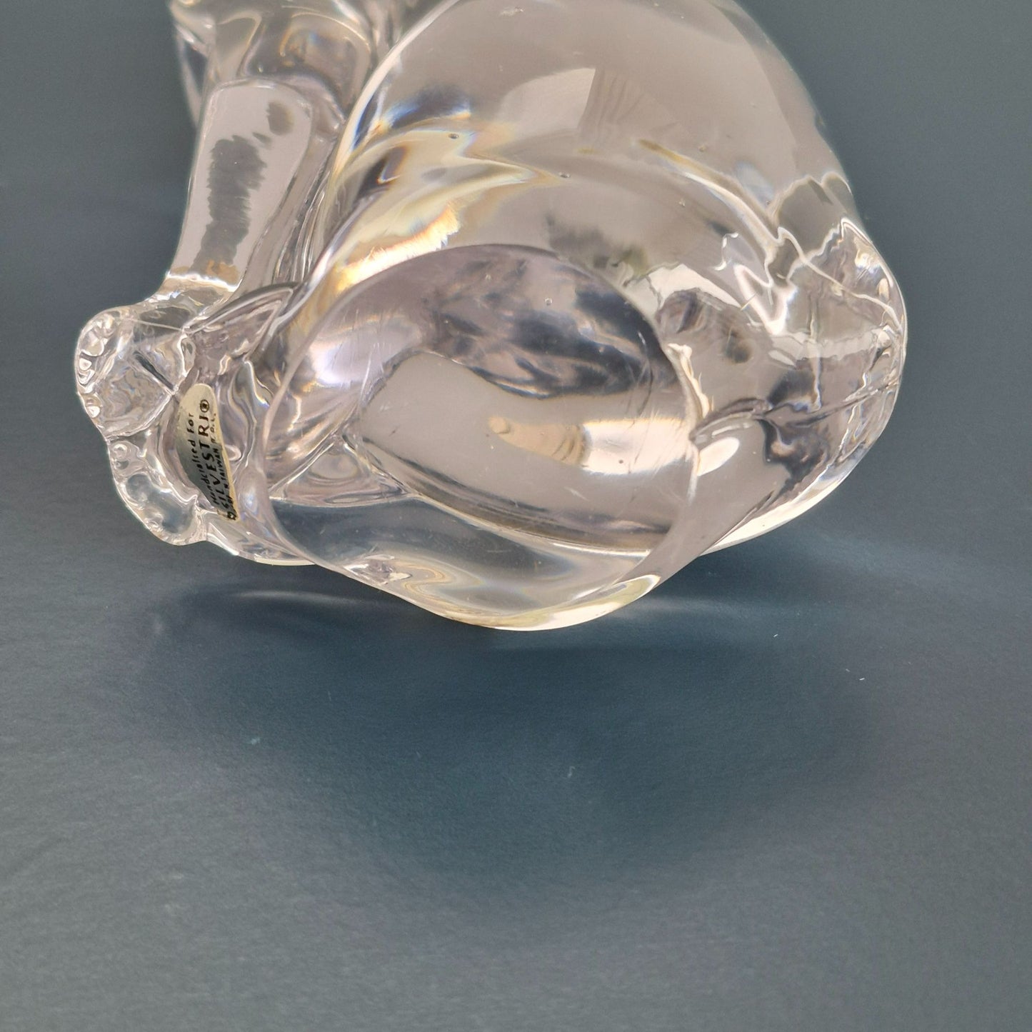 Silvestri Art Glass Sitting Cat Figurine