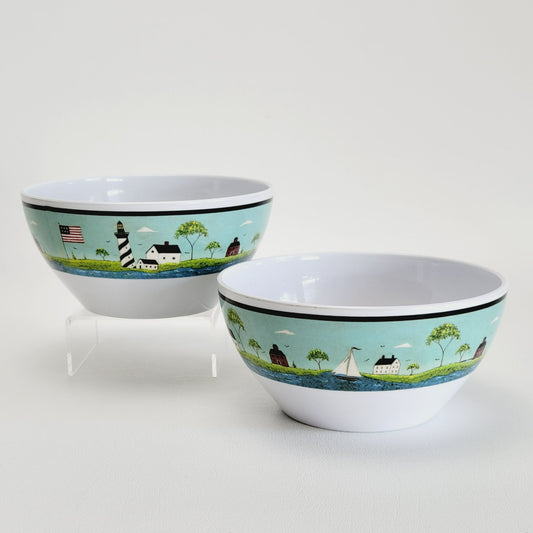 Sakura Coastal Breeze Plastic Bowl Set of 2
