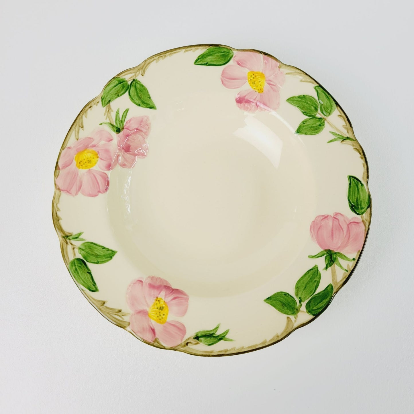 Franciscan Desert Rose Cereal Bowl c.1949-53 USA Back Stamp