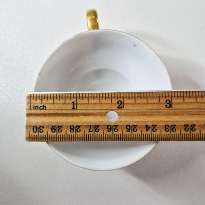 Vintage Tropical Flamingo Demitasse Cups & Saucer Set of 3, Made in Japan