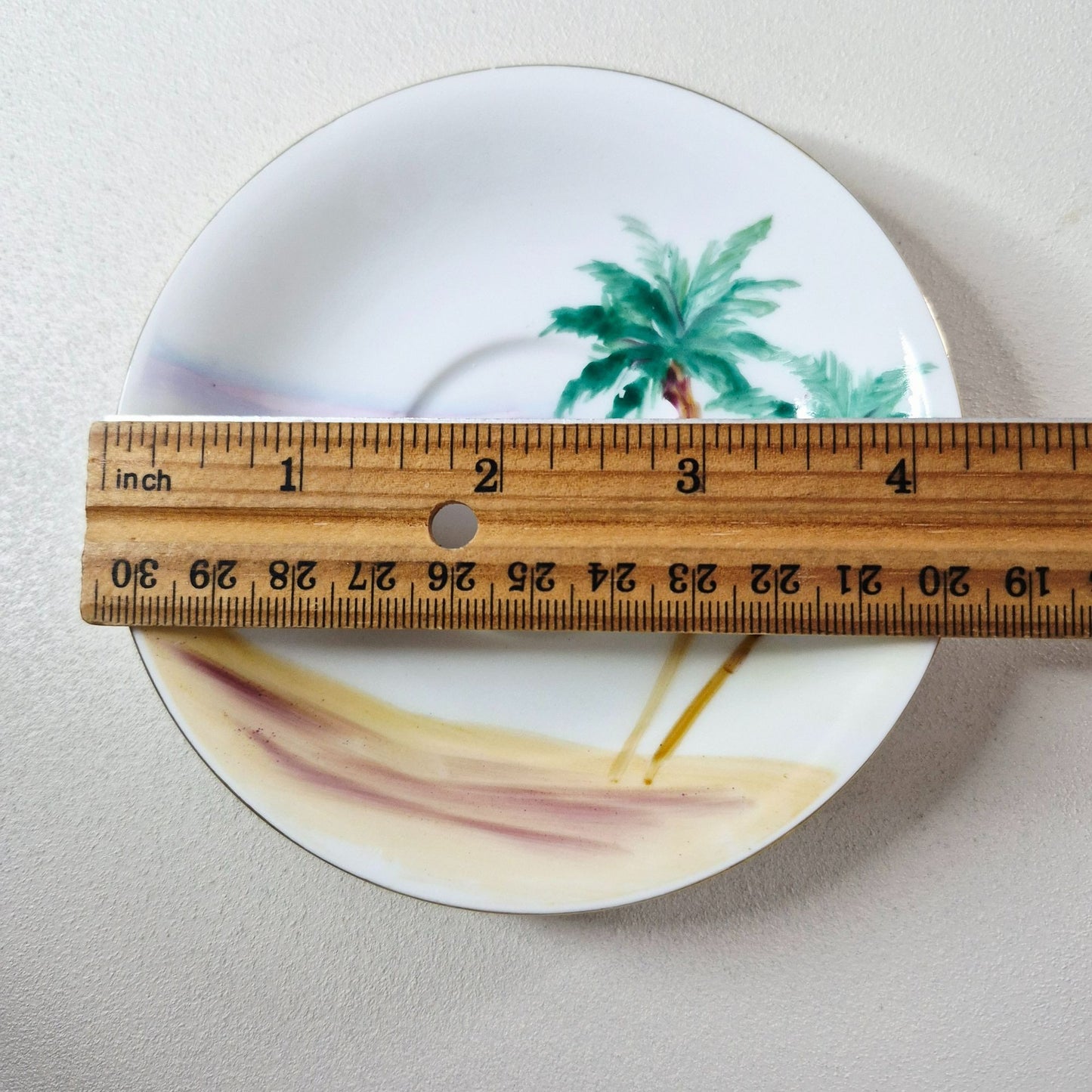 Vintage Tropical Flamingo Demitasse Cups & Saucer Set of 3, Made in Japan