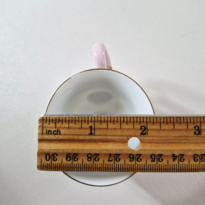 Vintage Tropical Flamingo Demitasse Cups & Saucer Set of 3, Made in Japan