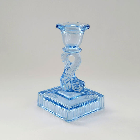 Imperial Glass Koi Fish Candlestick Holder, c.1930s USA