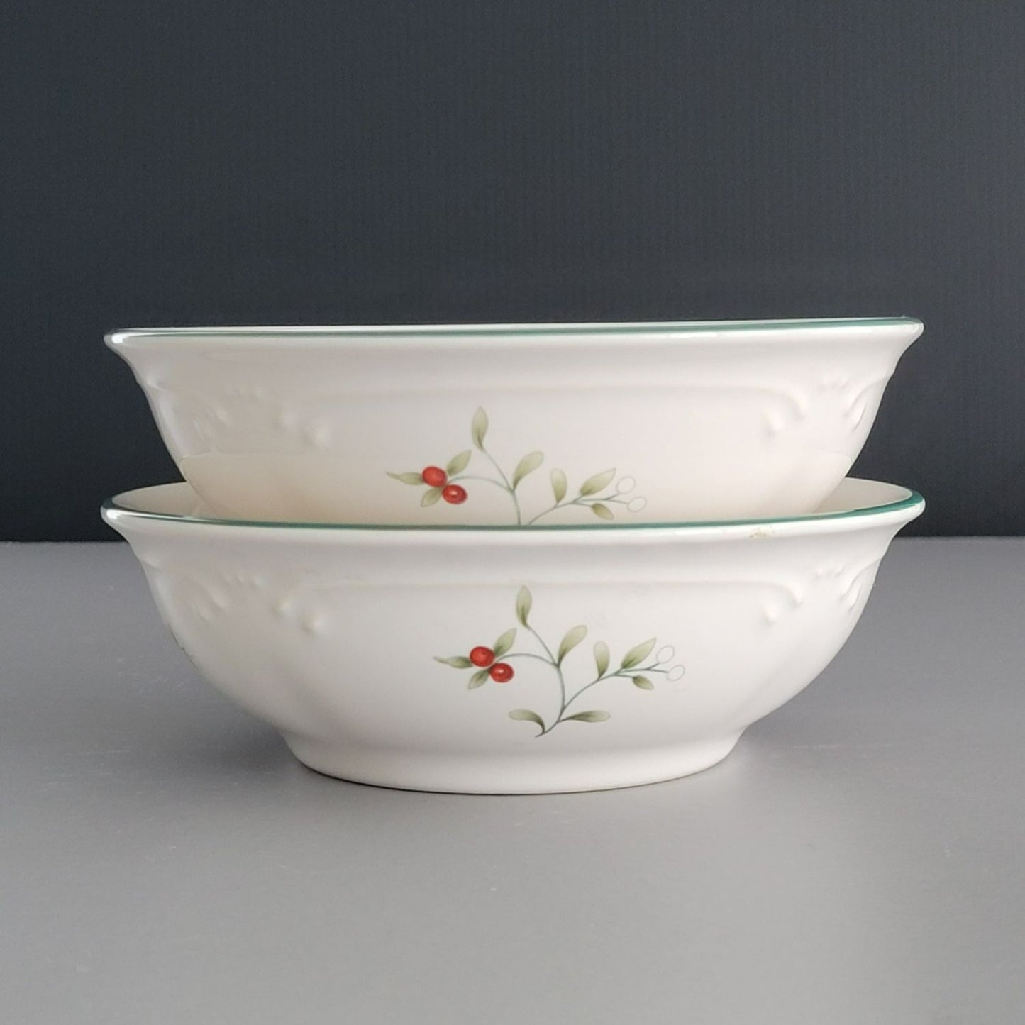 Pfaltzgraff Winterberry Cereal Bowls, Set of 2, Made in USA