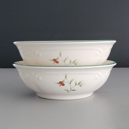 Pfaltzgraff Winterberry Cereal Bowls, Set of 2, Made in USA