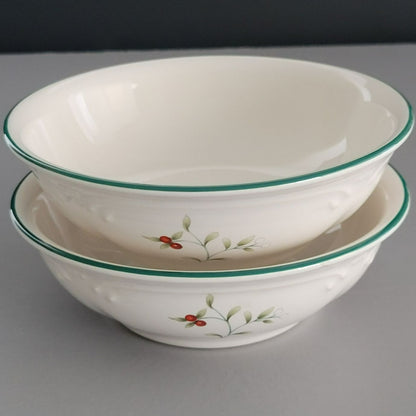 Pfaltzgraff Winterberry Cereal Bowls, Set of 2, Made in USA