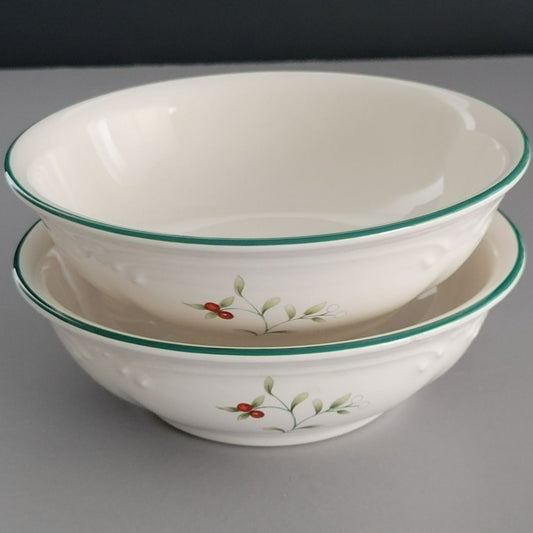 Pfaltzgraff Winterberry Cereal Bowls, Set of 2, Made in USA
