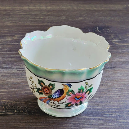 Noritake Small Whimsical Bird Floral Bowl, Made in Japan