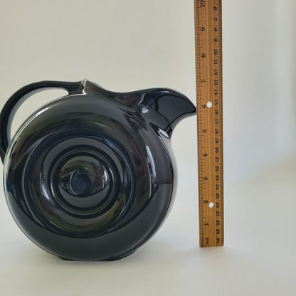 Black Art Deco Ceramic Water Pitcher