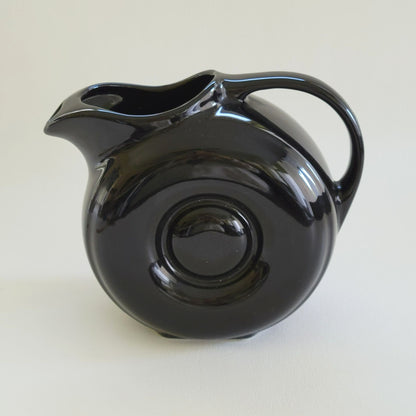 Black Art Deco Ceramic Water Pitcher