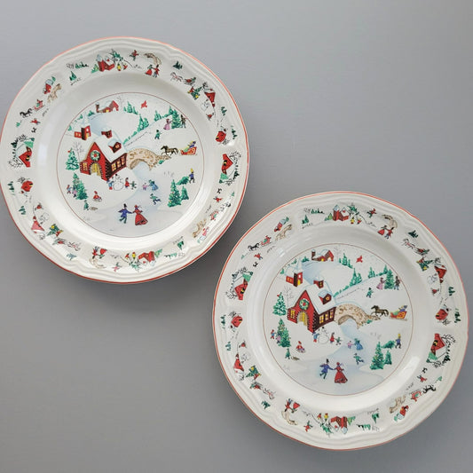 Farberware White Christmas Salad Plate, Set of 2