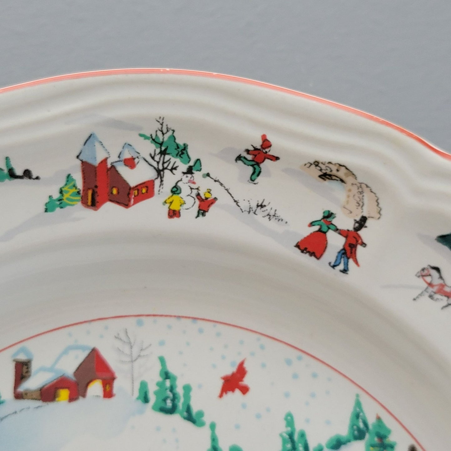 Farberware White Christmas Salad Plate, Set of 2