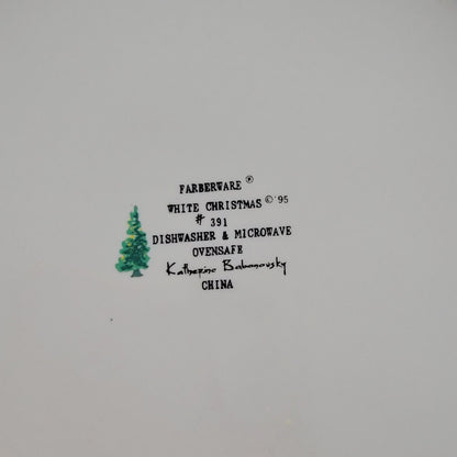 Farberware White Christmas Salad Plate, Set of 2