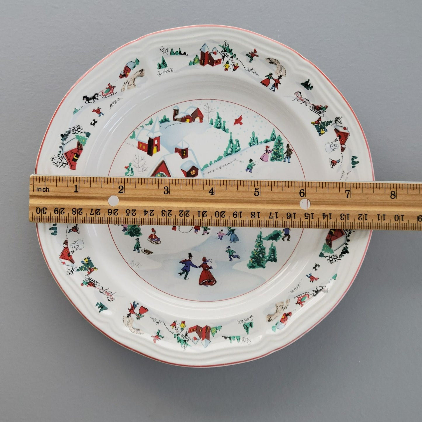 Farberware White Christmas Salad Plate, Set of 2