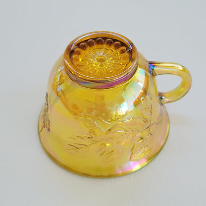 Indiana Glass Iridescent Carnival Punch Cup Set of 2, USA Made
