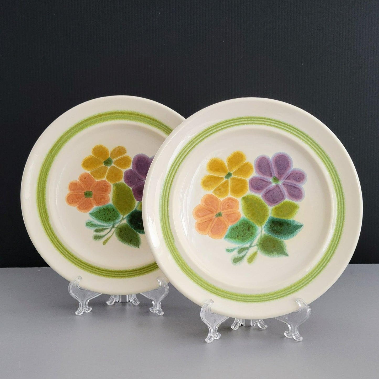 Franciscan Floral Salad Plate, Set of 2, c.1970s USA