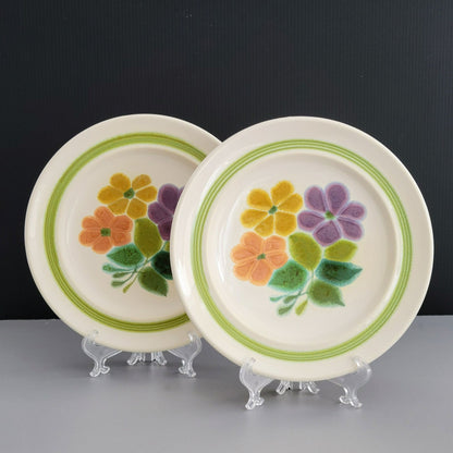 Franciscan Floral Salad Plate, Set of 2, c.1970s USA