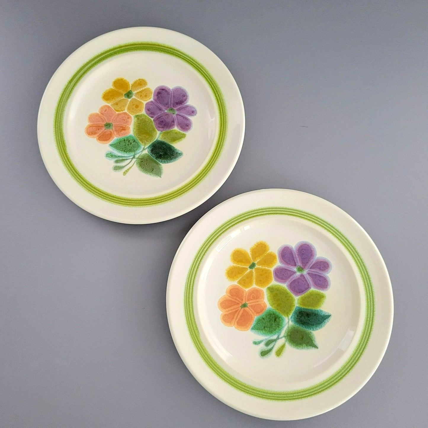 Franciscan Floral Salad Plate, Set of 2, c.1970s USA