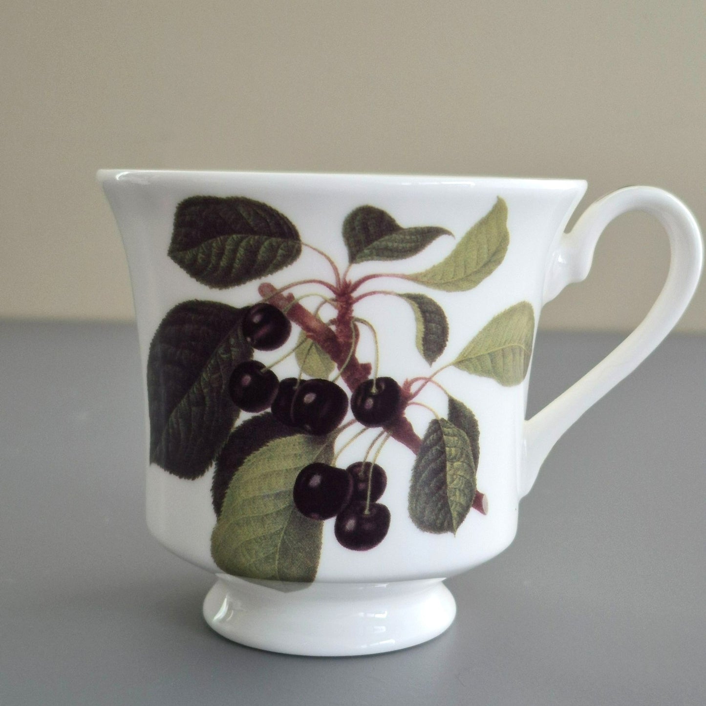 Queen's "Hookers Fruit" Black Cherry Cup & Saucer, 2 Sets, c.1980s England