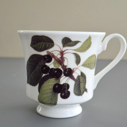 Queen's "Hookers Fruit" Black Cherry Cup & Saucer, 2 Sets, c.1980s England