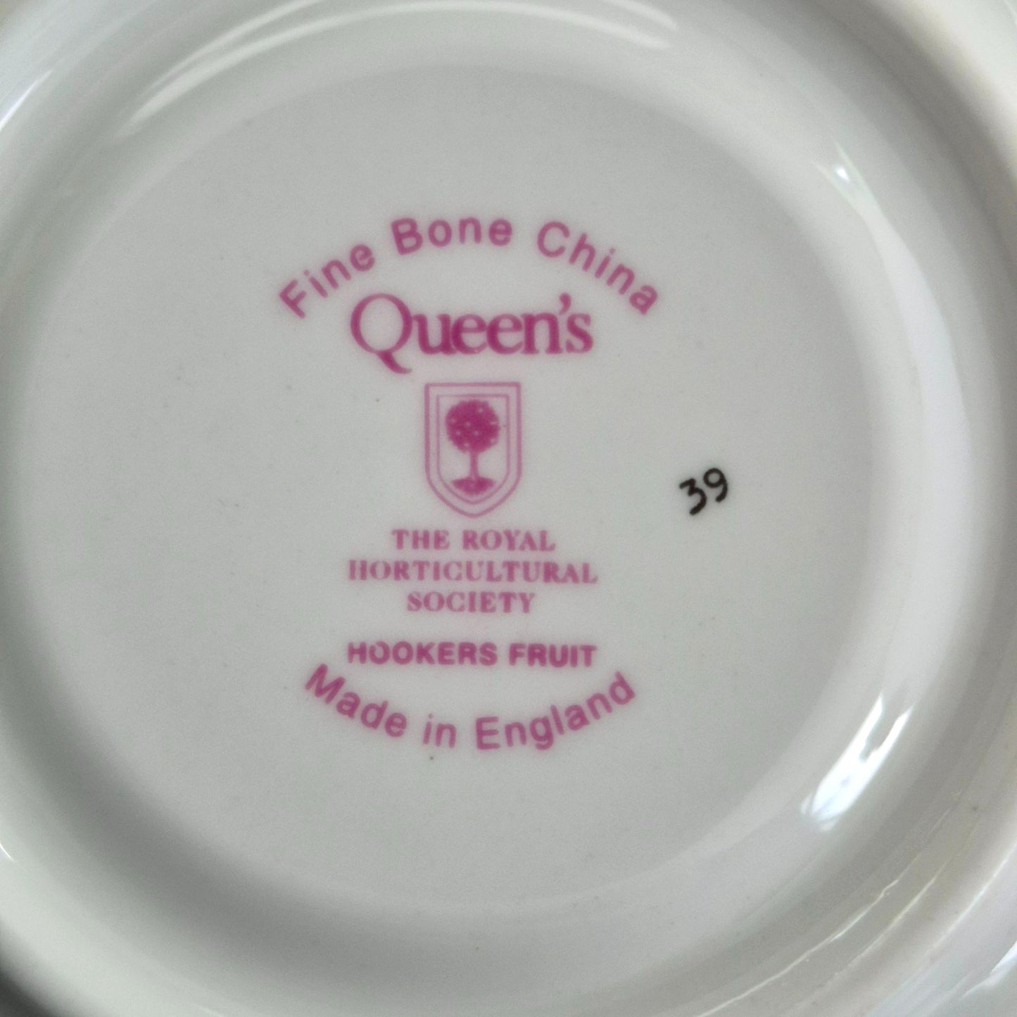 Queen's "Hookers Fruit" Black Cherry Cup & Saucer, 2 Sets, c.1980s England