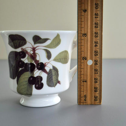 Queen's "Hookers Fruit" Black Cherry Cup & Saucer, 2 Sets, c.1980s England