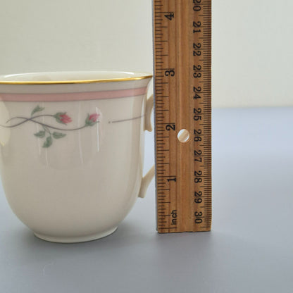 Lenox "Rose Manor Pink" Cup & Saucer, 2 Sets, c.1985-99 USA