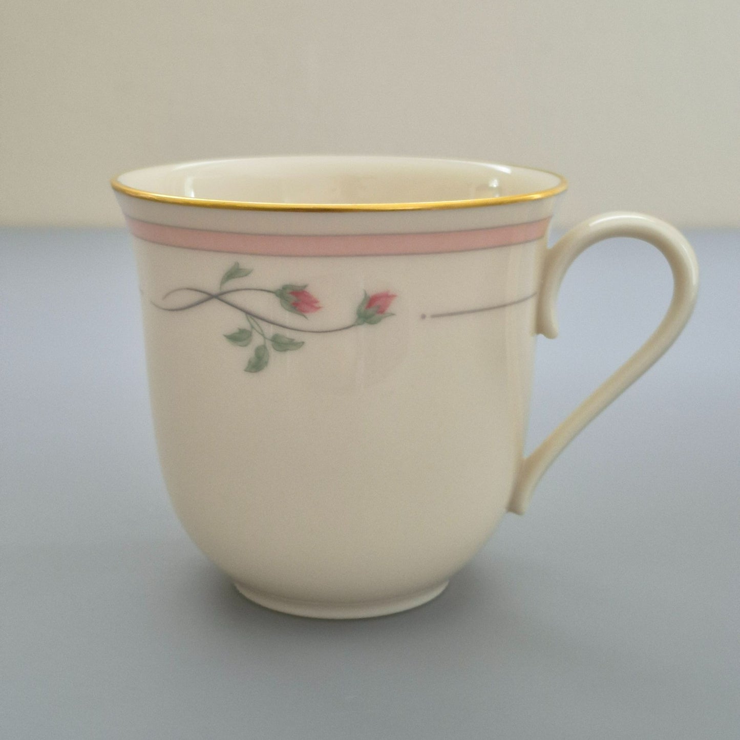 Lenox "Rose Manor Pink" Cup & Saucer, 2 Sets, c.1985-99 USA