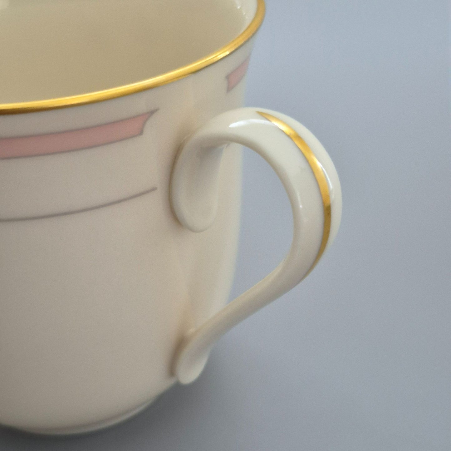 Lenox "Rose Manor Pink" Cup & Saucer, 2 Sets, c.1985-99 USA