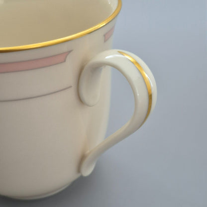 Lenox "Rose Manor Pink" Cup & Saucer, 2 Sets, c.1985-99 USA