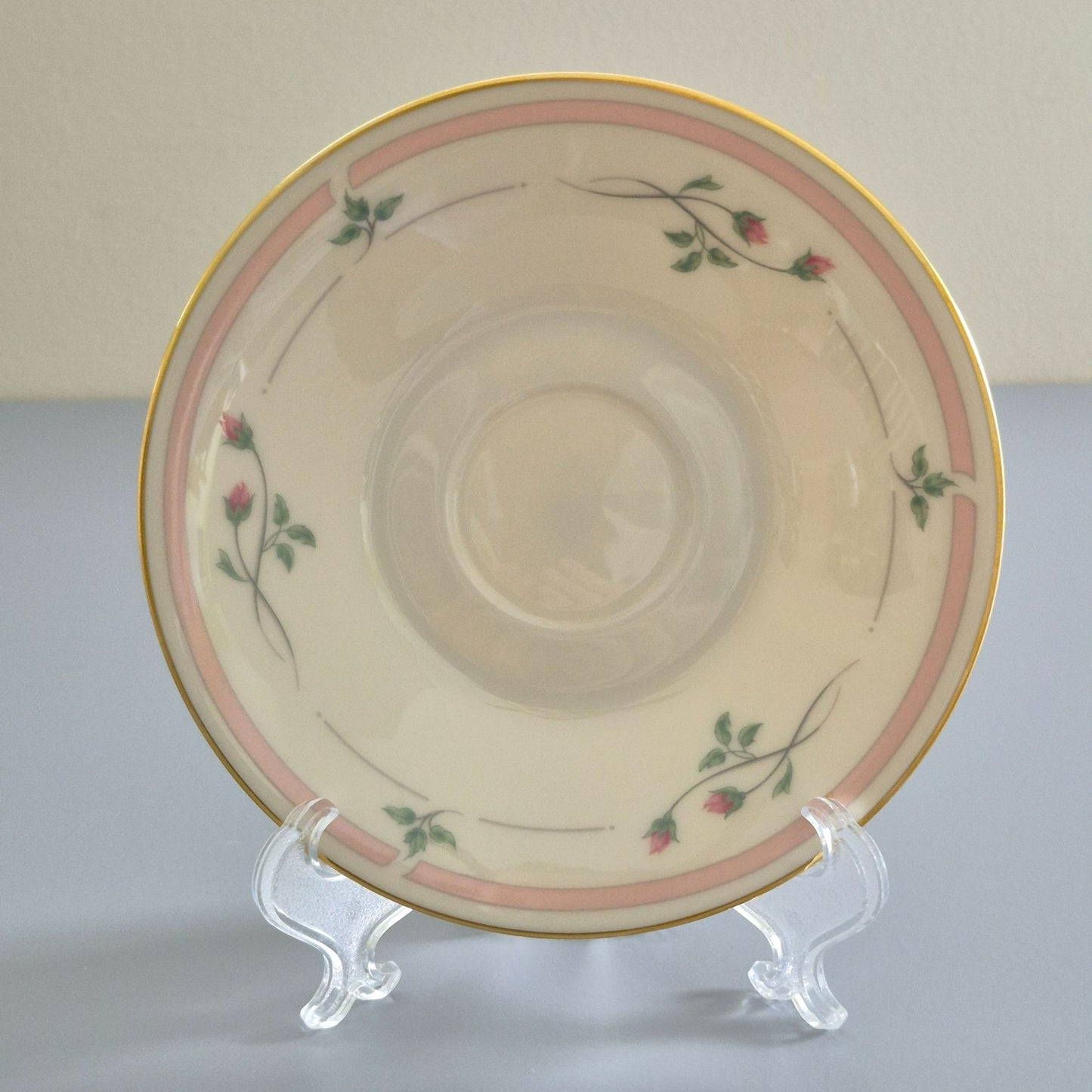 Lenox "Rose Manor Pink" Cup & Saucer, 2 Sets, c.1985-99 USA