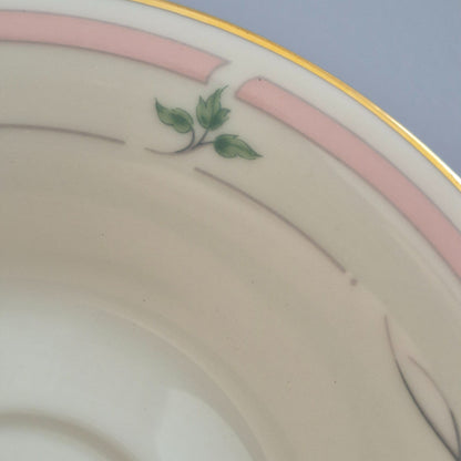 Lenox "Rose Manor Pink" Cup & Saucer, 2 Sets, c.1985-99 USA