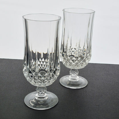 Cristal D'Arques "Longchamp" Iced Tea Glass, Set of 2, France c.1978-