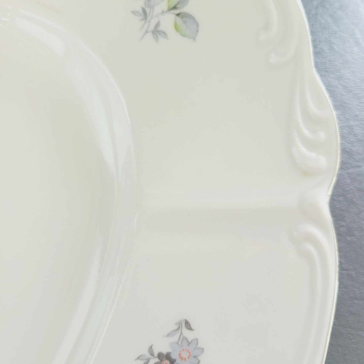 Bohemian China Wild Flower Oval Platter, Made in Czechoslovakia