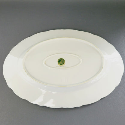 Bohemian China Wild Flower Oval Platter, Made in Czechoslovakia