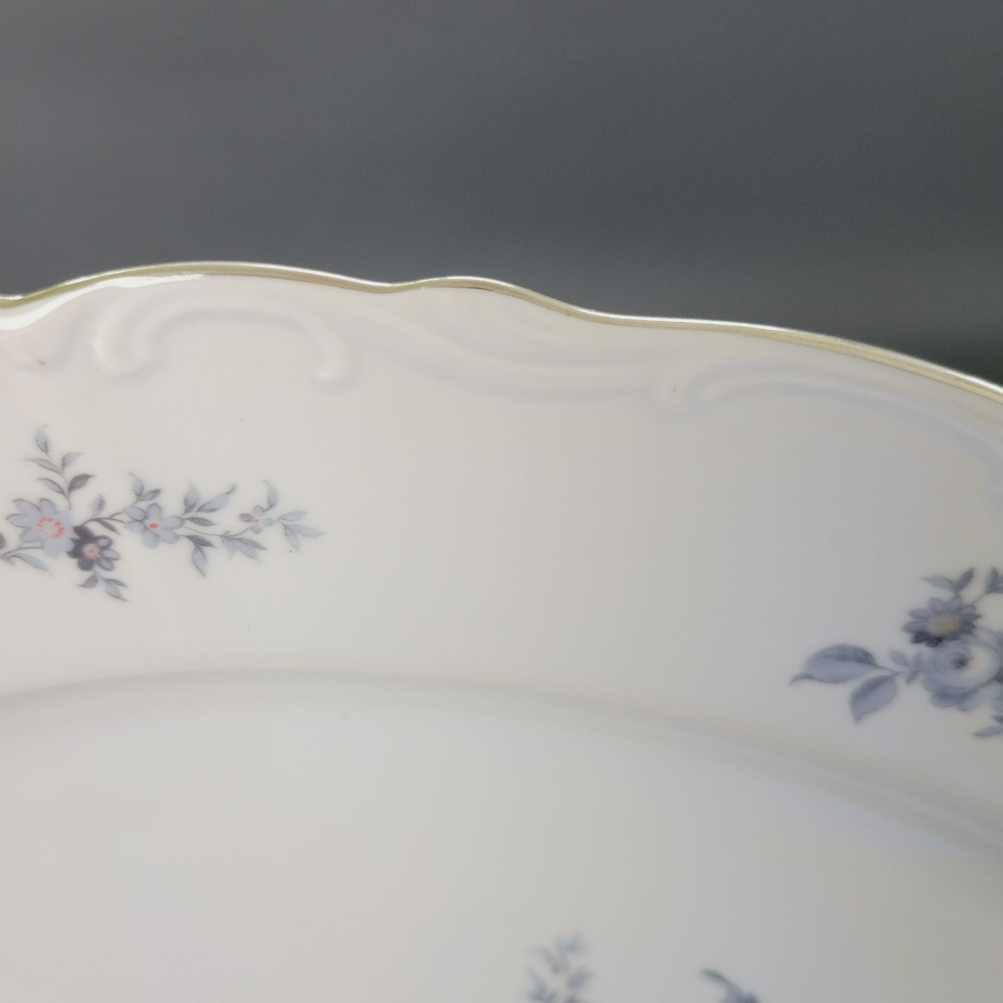 Bohemian China Wild Flower Oval Platter, Made in Czechoslovakia